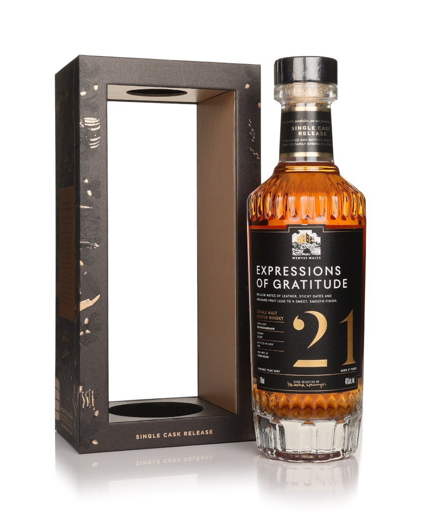 Expressions of Gratitude 21 Year Old 2001 - Wemyss Malts (Bunnahabhain) 70cl