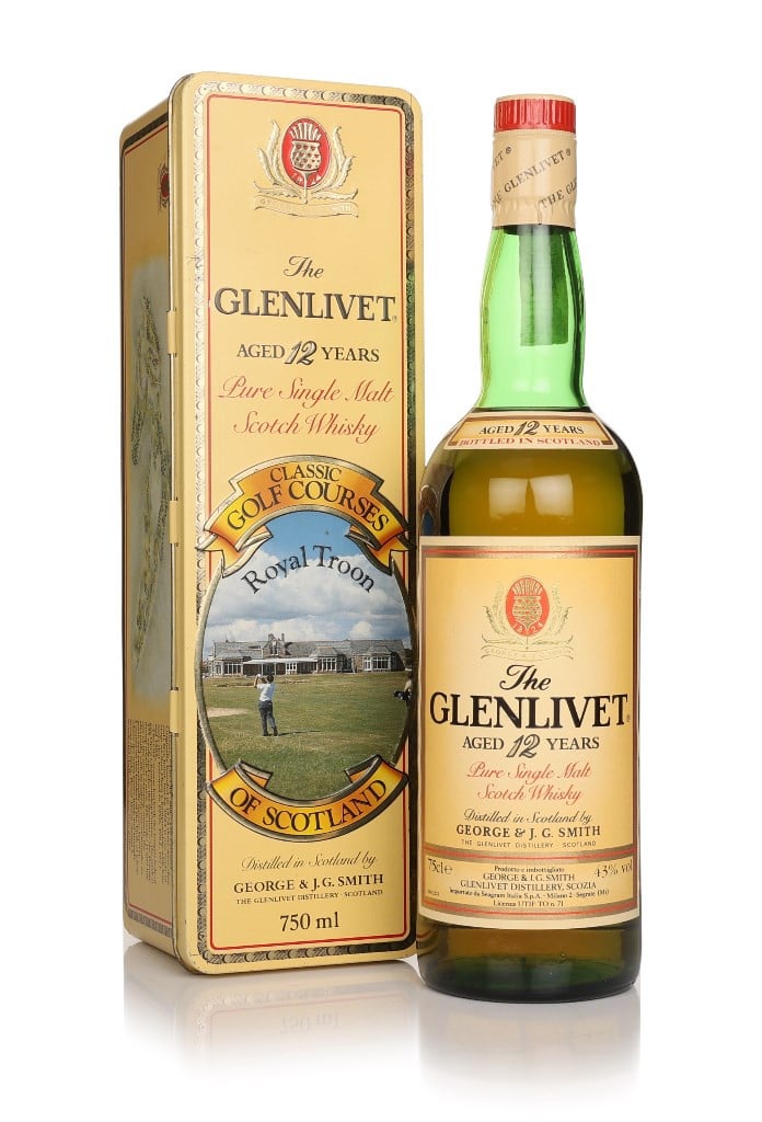 The Glenlivet 12 Year Old - Classic Golf Courses of Scotland (Royal Troon) - 1980s 75cl