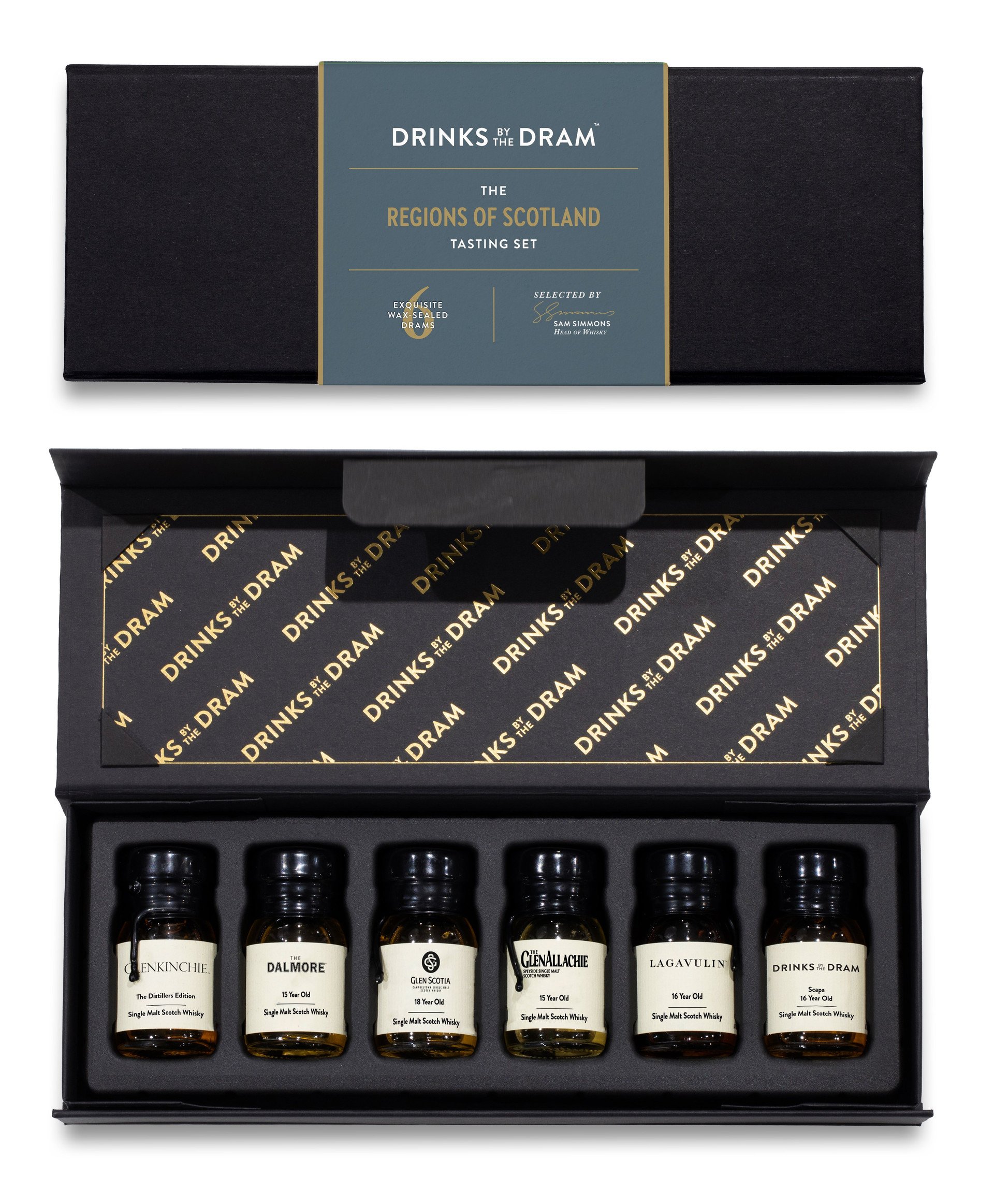 The Regions of Scotland 6 Dram Whisky Tasting Set 18cl