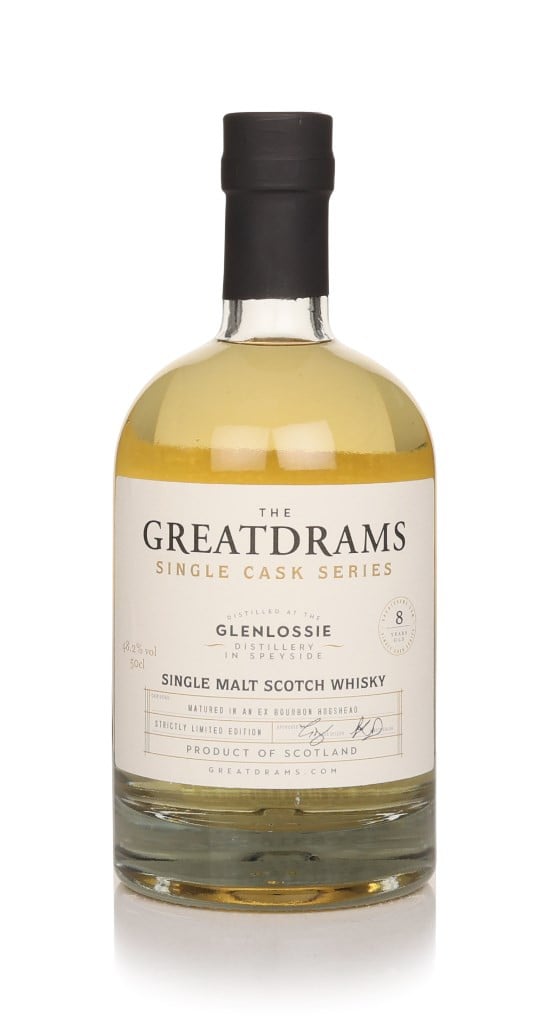 Glenlossie 8 Year Old ex-Bourbon Cask - Rare Cask Series (GreatDrams) 50cl