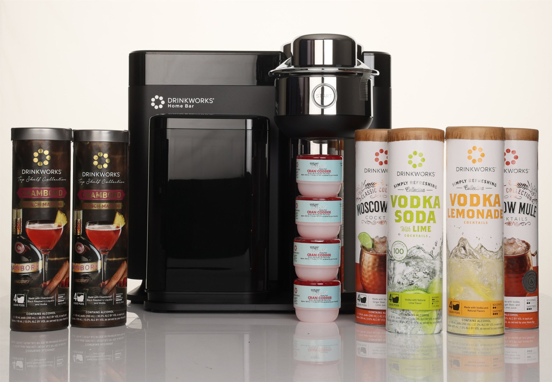 Drinkworks Vodka Cocktails Bundle (£99 worth of pods and a free machine worth over £400) 140cl