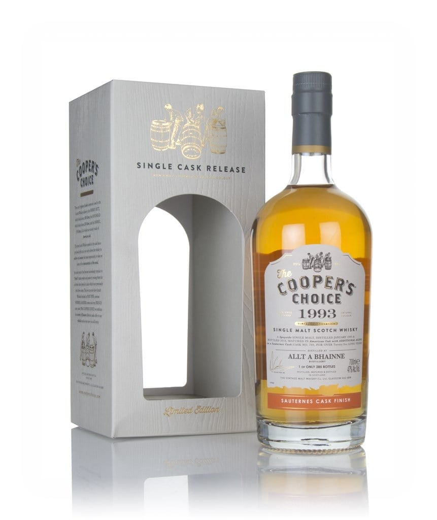 Allt-á-Bhainne 25 Year Old 1993 (cask 703) - The Cooper's Choice (The Vintage Malt Whisky Co.) 70cl