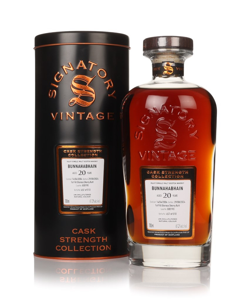 Bunnahabhain 20 Year Old 2004 (cask 800190) - Cask Strength Collection (Signatory) 70cl