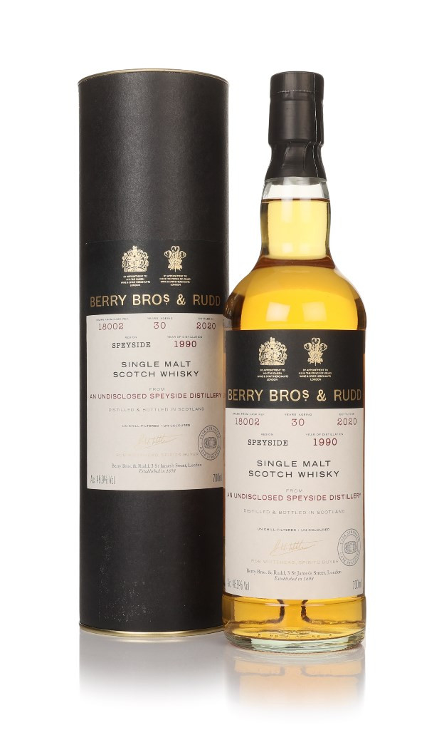 Undisclosed Speyside 30 Year Old 1990 (cask 18002) - Berry Bros. & Rudd 70cl