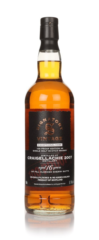 Craigellachie 16 Year Old 2007 Exceptional Cask - 100 Proof Edition #4 (Signatory) 70cl
