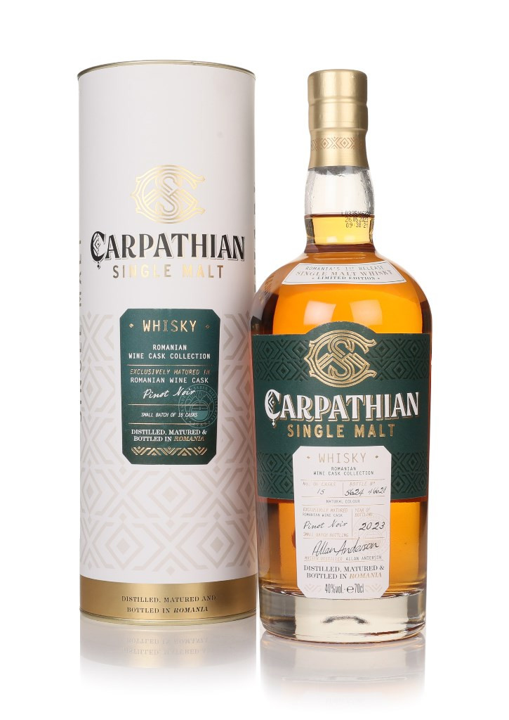 Carpathian Single Malt Pinot Noir Cask Finish - Romanian Wine Cask Collection 70cl