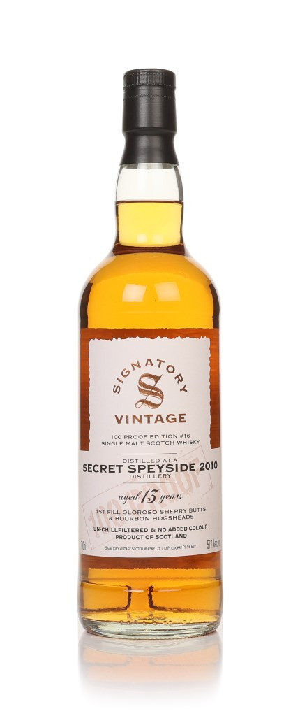 Secret Speyside 13 Year Old 2010 - 100 Proof Edition #16 (Signatory) 70cl