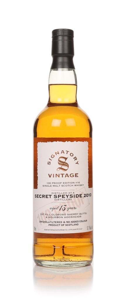 Secret Speyside 13 Year Old 2010 - 100 Proof Edition #16 (Signatory)