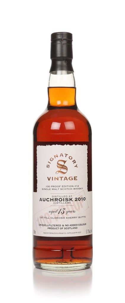 Auchroisk 13 Year Old 2010 - 100 Proof Edition #12 (Signatory) 70cl