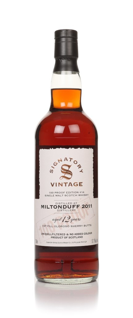 Miltonduff 12 Year Old 2011 - 100 Proof Edition #14 (Signatory) 70cl