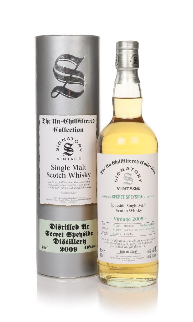 Secret Speyside 13 Year Old 2009 (cask DRU 17/A195-149/-152/-178/-180) - Un-Chillfiltered Collection (Signatory) 70cl