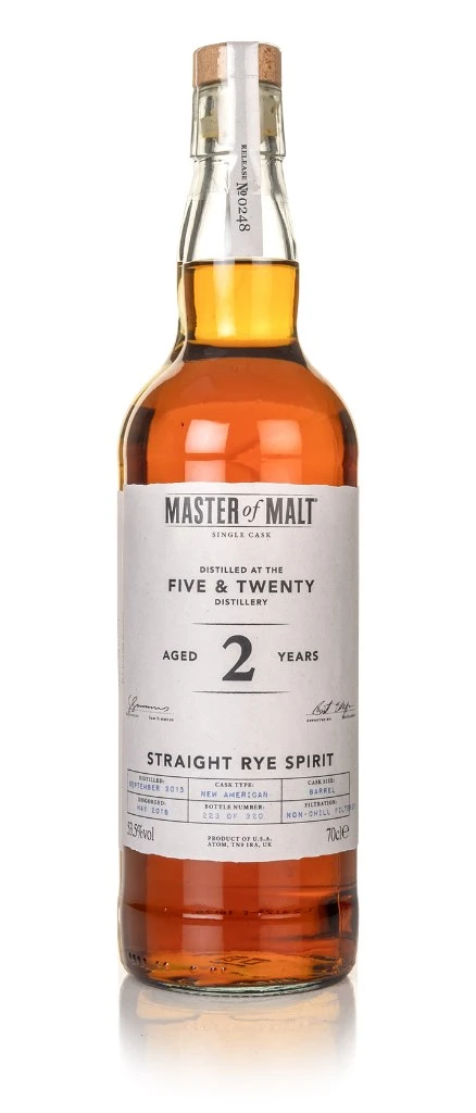 Five & Twenty 2 Year Old Rye 2015 Single Cask (Master of Malt)