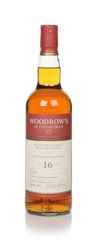 Bunnahabhain 16 Year Old 2007 (cask 2140) - Woodrow's of Edinburgh 70cl