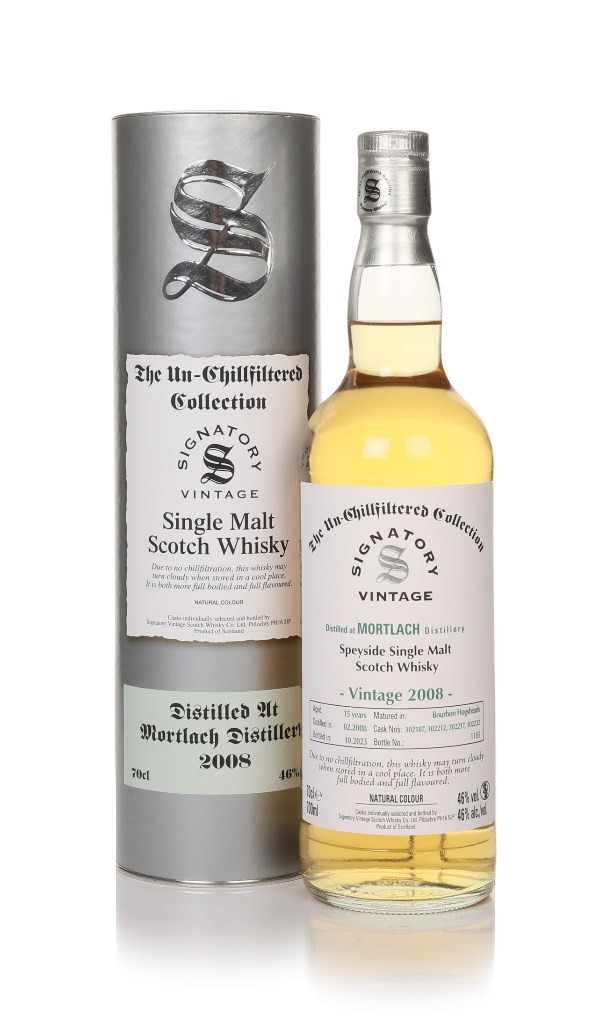 Mortlach 15 Year Old 2008 (casks 302187, 302212, 302217 & 302232) - Un-Chillfiltered Collection (Signatory) 70cl