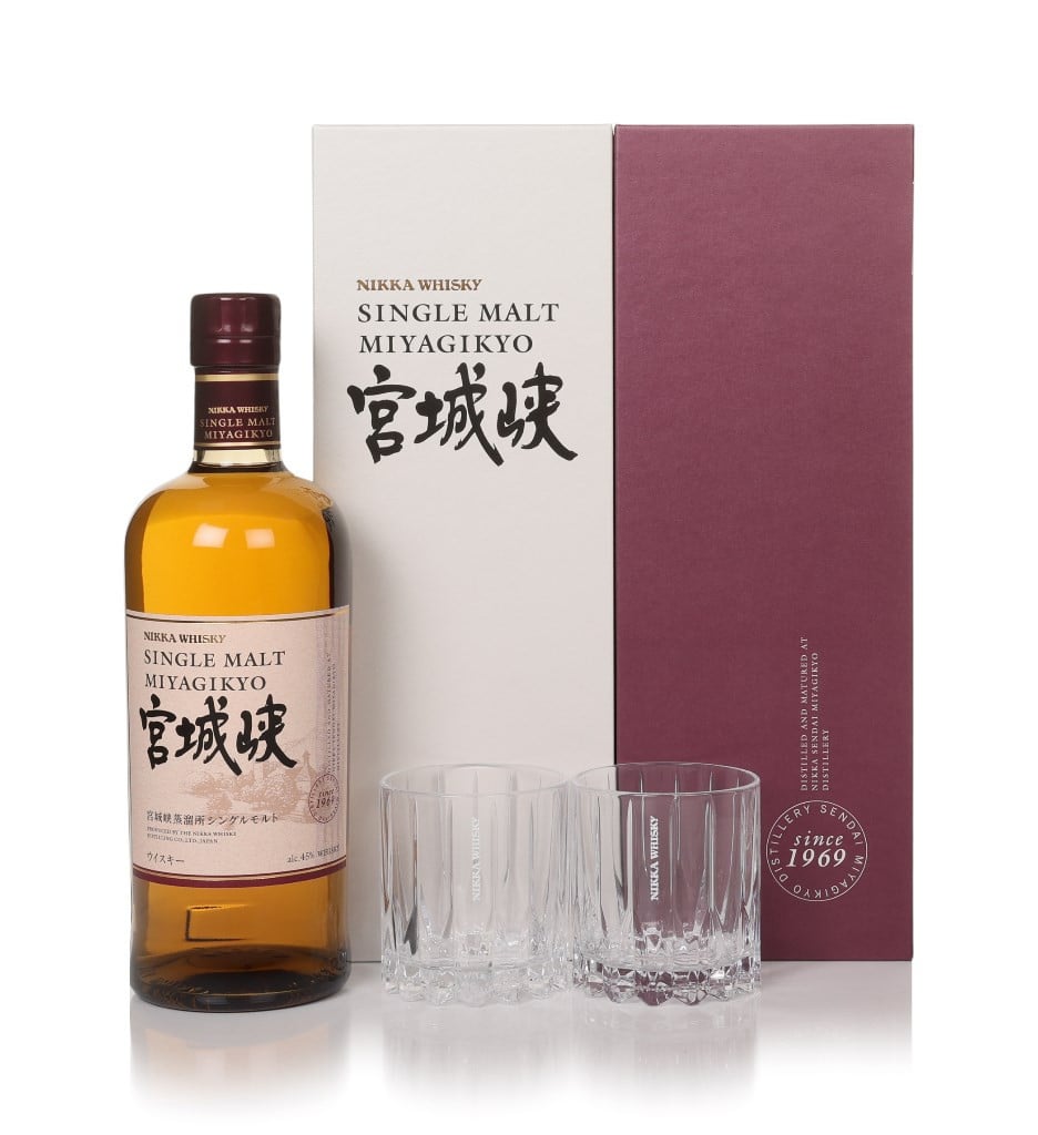 Miyagikyo Single Malt Gift Set with 2x Glasses 70cl