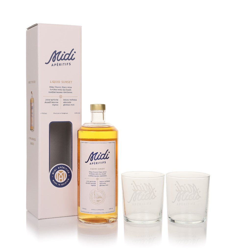 Midi Liquid Sunset Gift Set with 2x Glasses