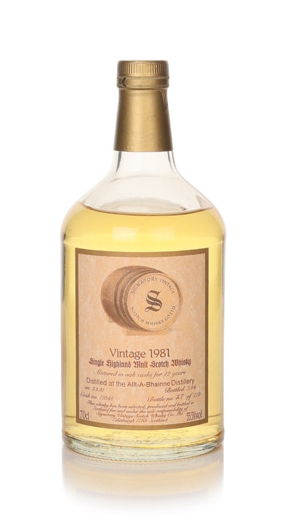 Allt-A-Bhainne 12 Year Old 1981 (cask 12046) - Signatory Vintage 70cl