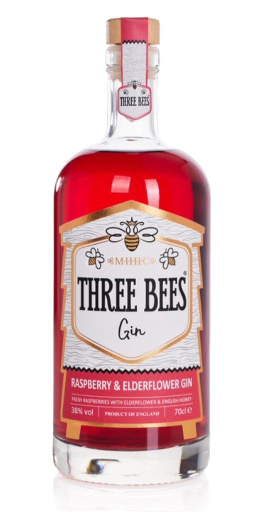 THREE BEES – Raspberry & Elderflower Gin 70cl
