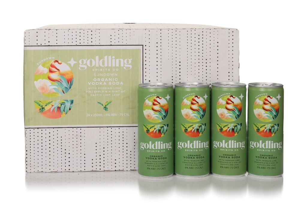Goldling Sundown Organic Vodka Soda with Lime & Pineapple (24 x 25cl)