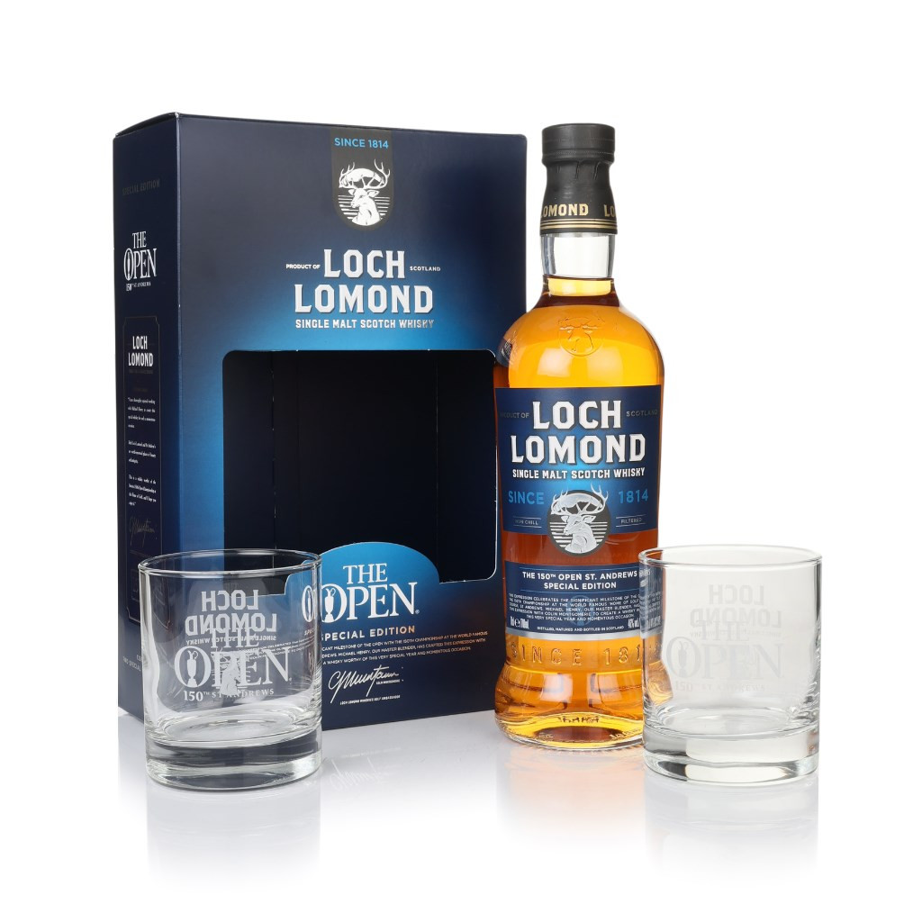 Loch Lomond The Open 2022 Special Edition Gift Set with 2x Glasses 70cl