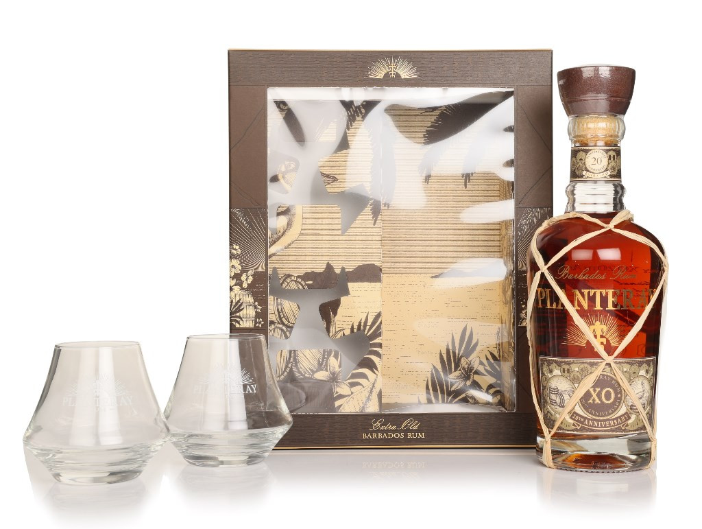 Planteray XO Barbados 20th Anniversary Gift Pack with 2x Tumblers 70cl