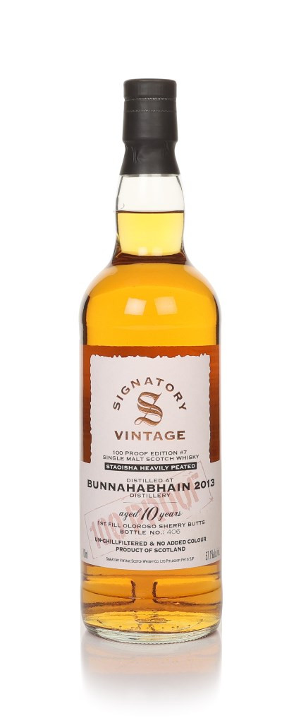 Bunnahabhain Staoisha 10 Year Old 2013 - 100 Proof Edition #7 (Signatory) 70cl
