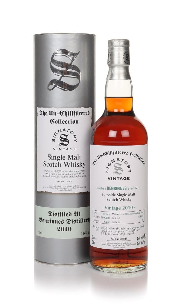 Benrinnes 13 Year Old 2010 (casks 105 & 113) - Un-Chillfiltered Collection (Signatory) 70cl