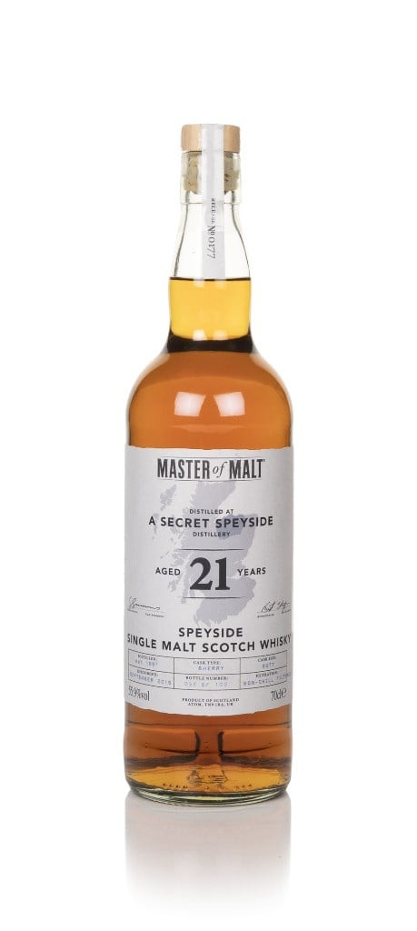 Secret Speyside Distillery 21 Year Old 1997 (Master of Malt) 70cl