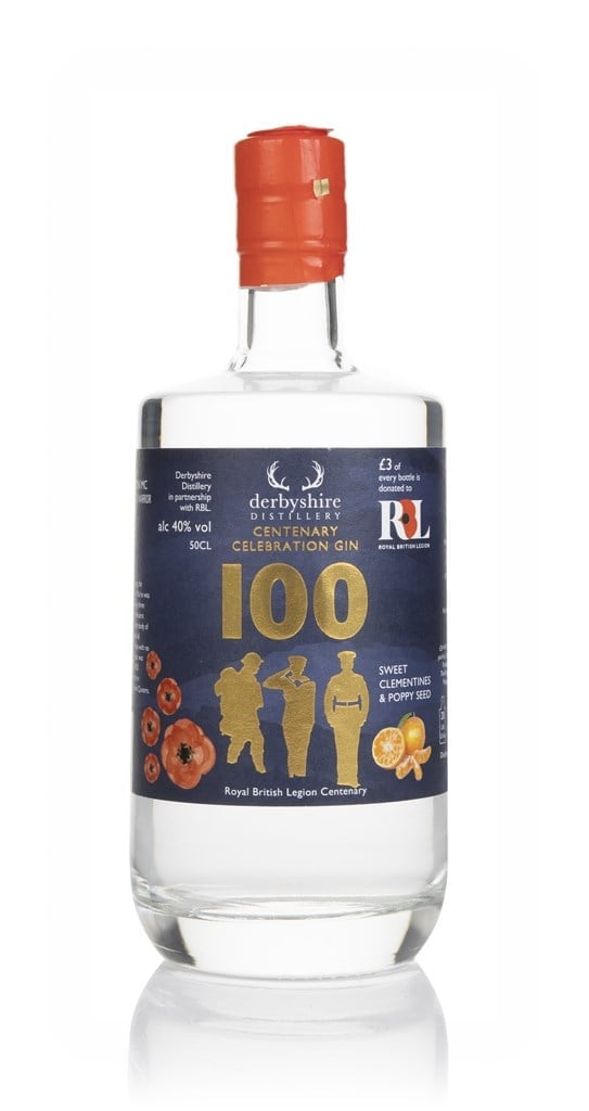 Derbyshire Distillery RBL 100 Centenary Celebration Gin 50cl