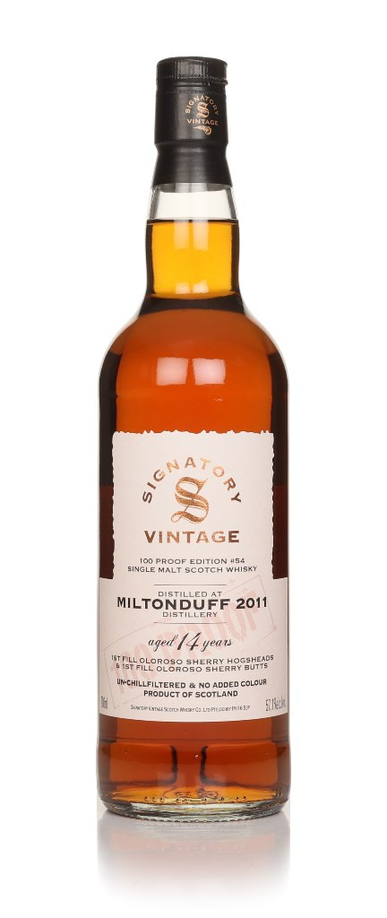 Miltonduff 14 Year Old 2011 - 100 Proof Edition #54 (Signatory