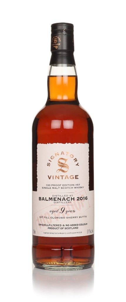 Balmenach 9 Year Old 2016 - 100 Proof Edition #57 (Signatory) 70cl