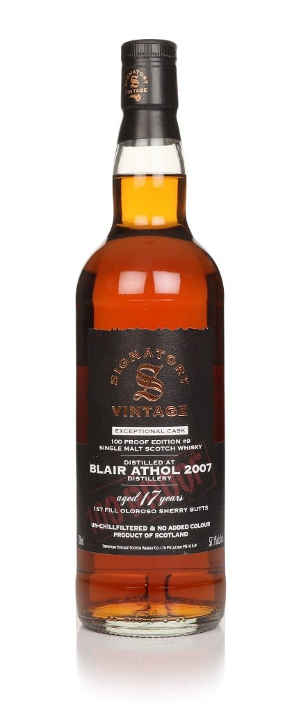 Blair Athol 17 Year Old 2007 Exceptional Cask - 100 Proof Edition #9 (Signatory)