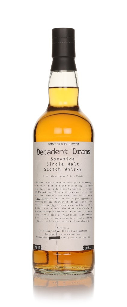 Glenlitigious 12 Year Old 2012 - Decadent Drams (Decadent Drinks) 70cl