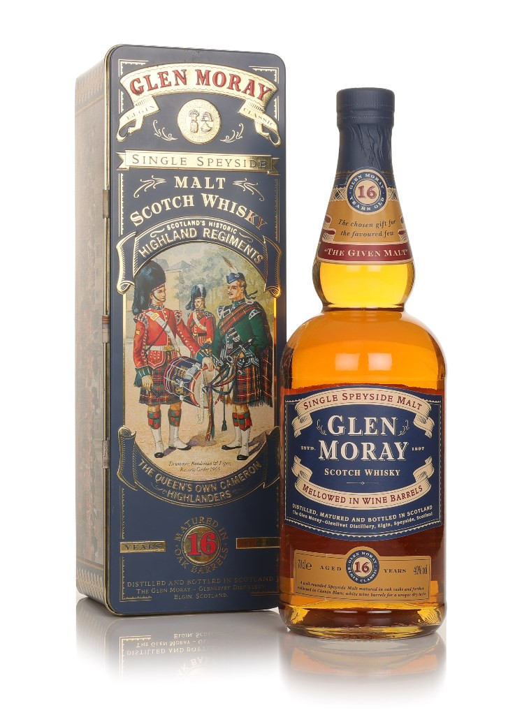 Glen Moray 16 Year Old - Highland Regiments The Queen's Own Cameron Highlanders - 1990s