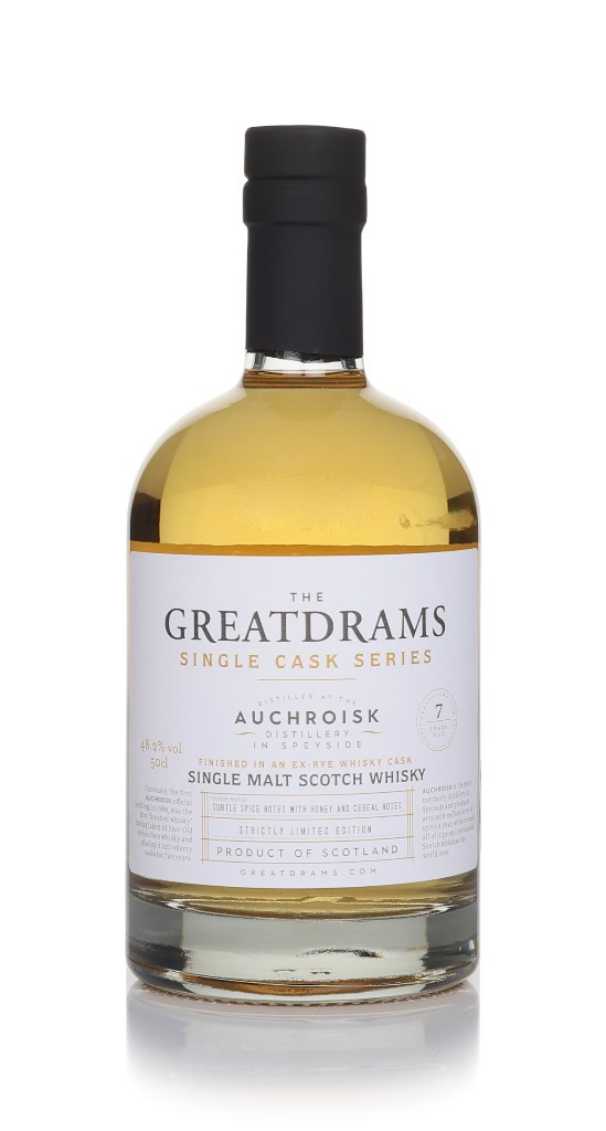 Auchroisk 7 Year Old Rye Cask - Rare Cask Series (GreatDrams) 50cl