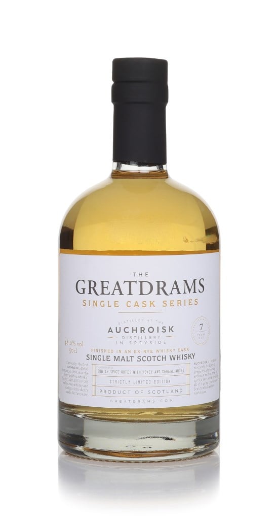 Auchroisk 7 Year Old Rye Cask - Rare Cask Series (GreatDrams) 50cl