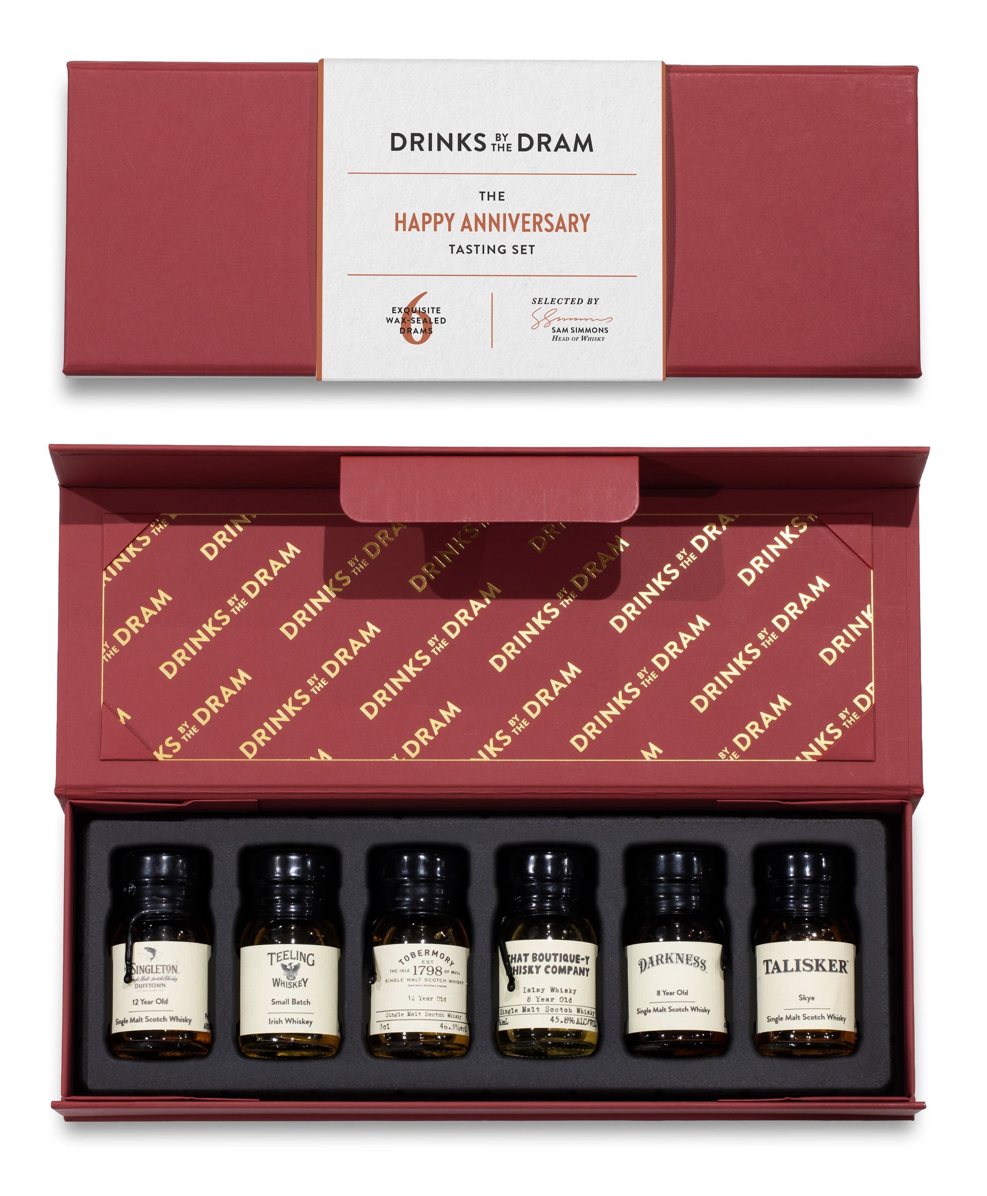 Happy Anniversary Whisky Tasting Set (Red) 18cl