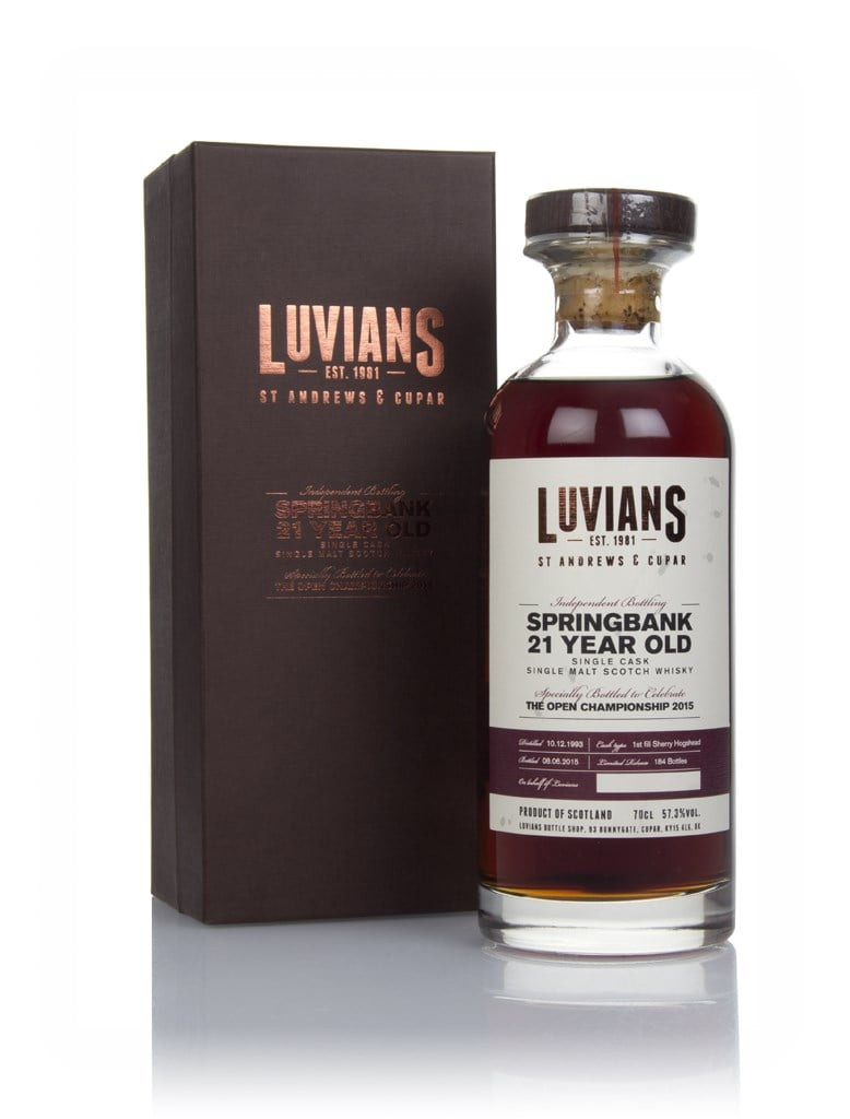 Springbank 21 Year Old 1993 - Open Championship 2015 (Luvians) 70cl