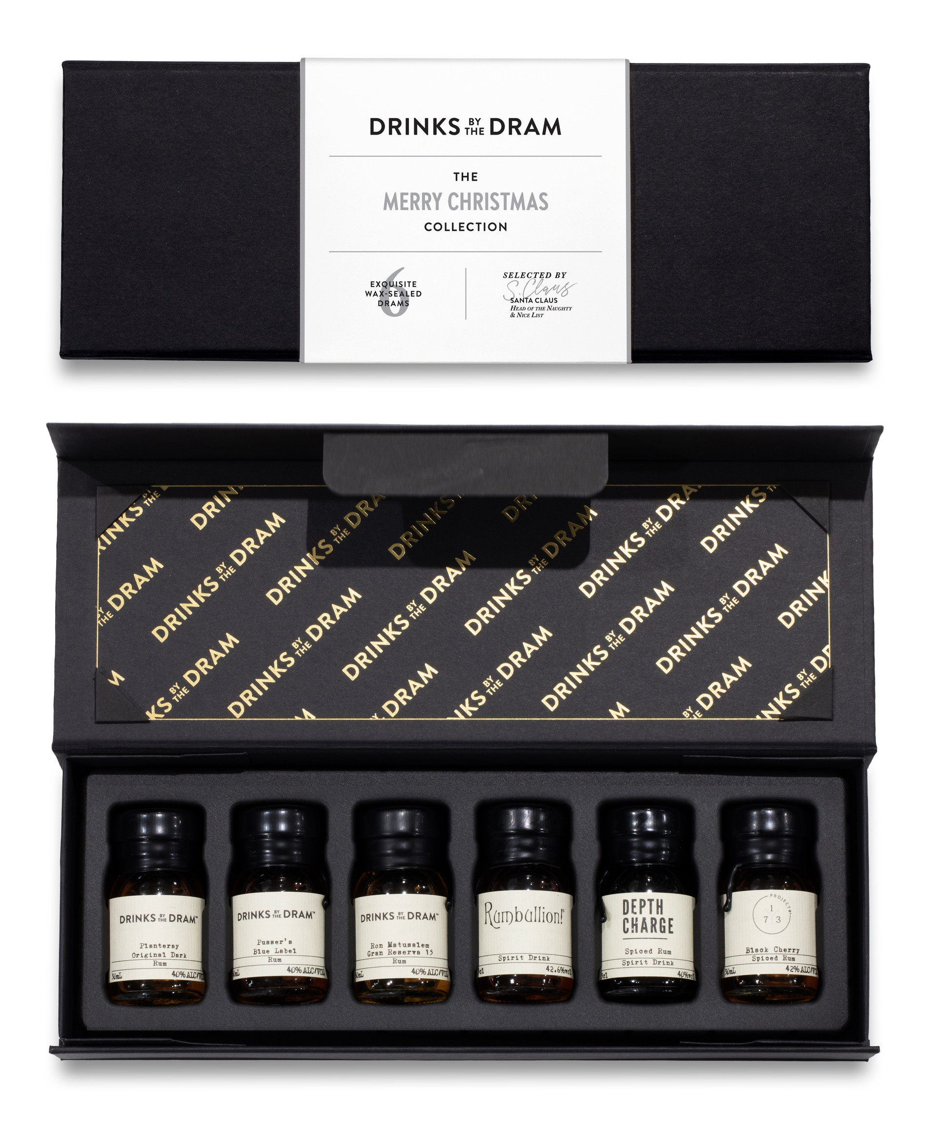 Merry Christmas Rum Tasting Set (Black) 18cl