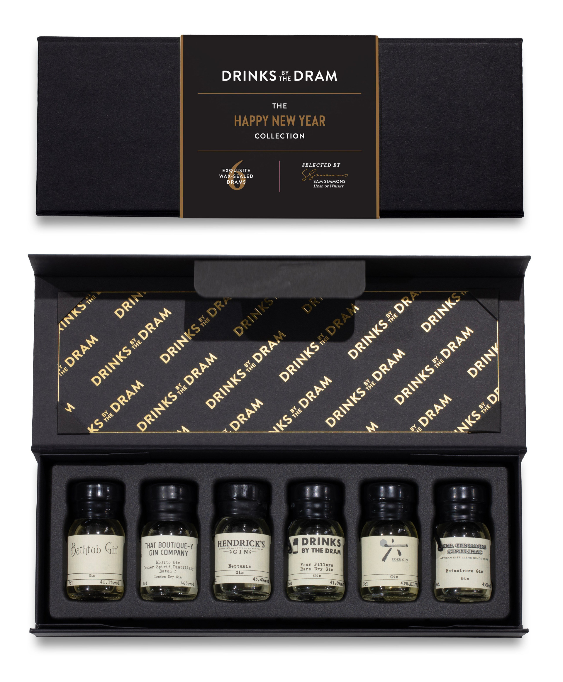 Happy New Year Gin Tasting Set (Black)
