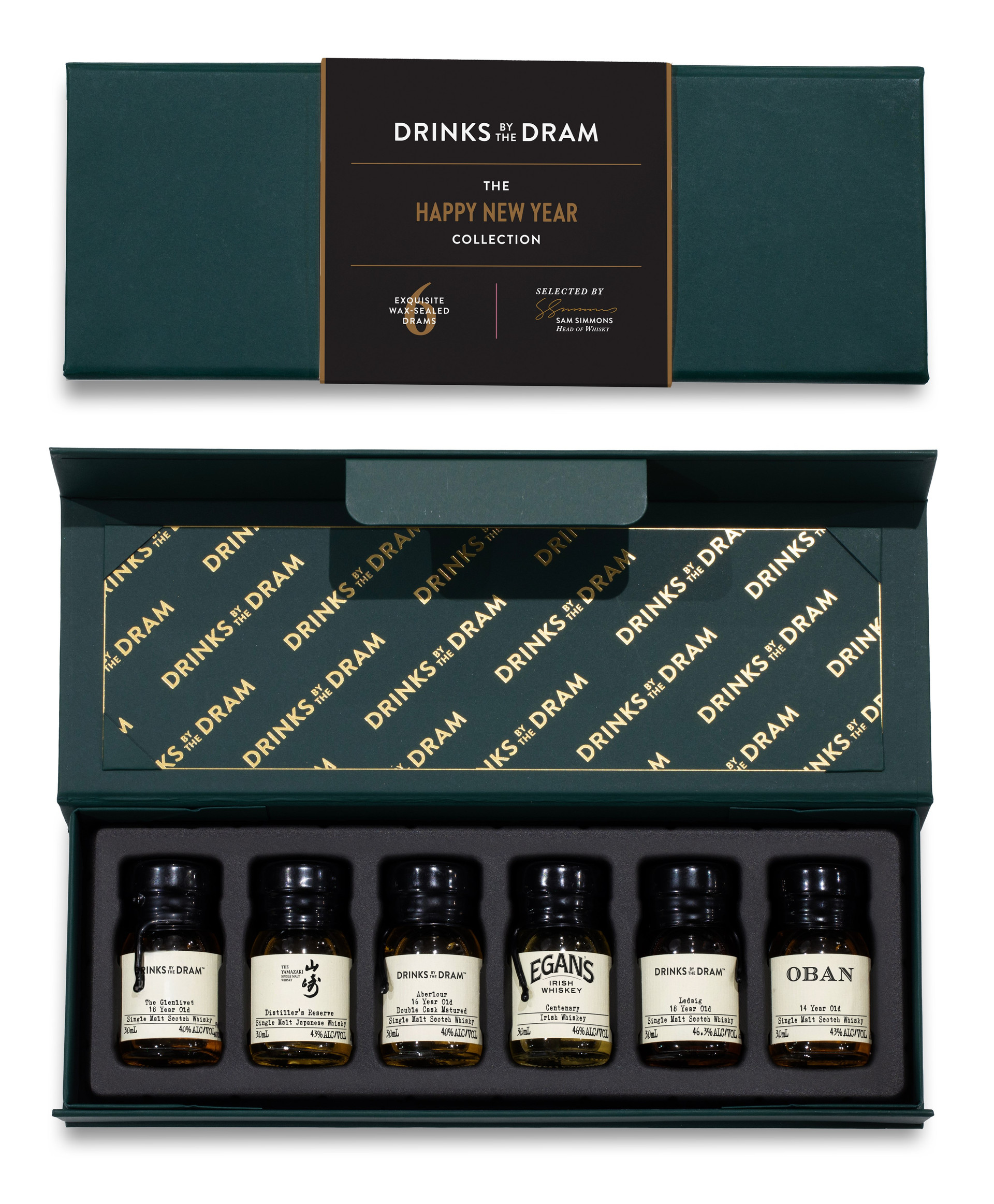 Happy New Year Premium Whisky Tasting Set (Green) 18cl