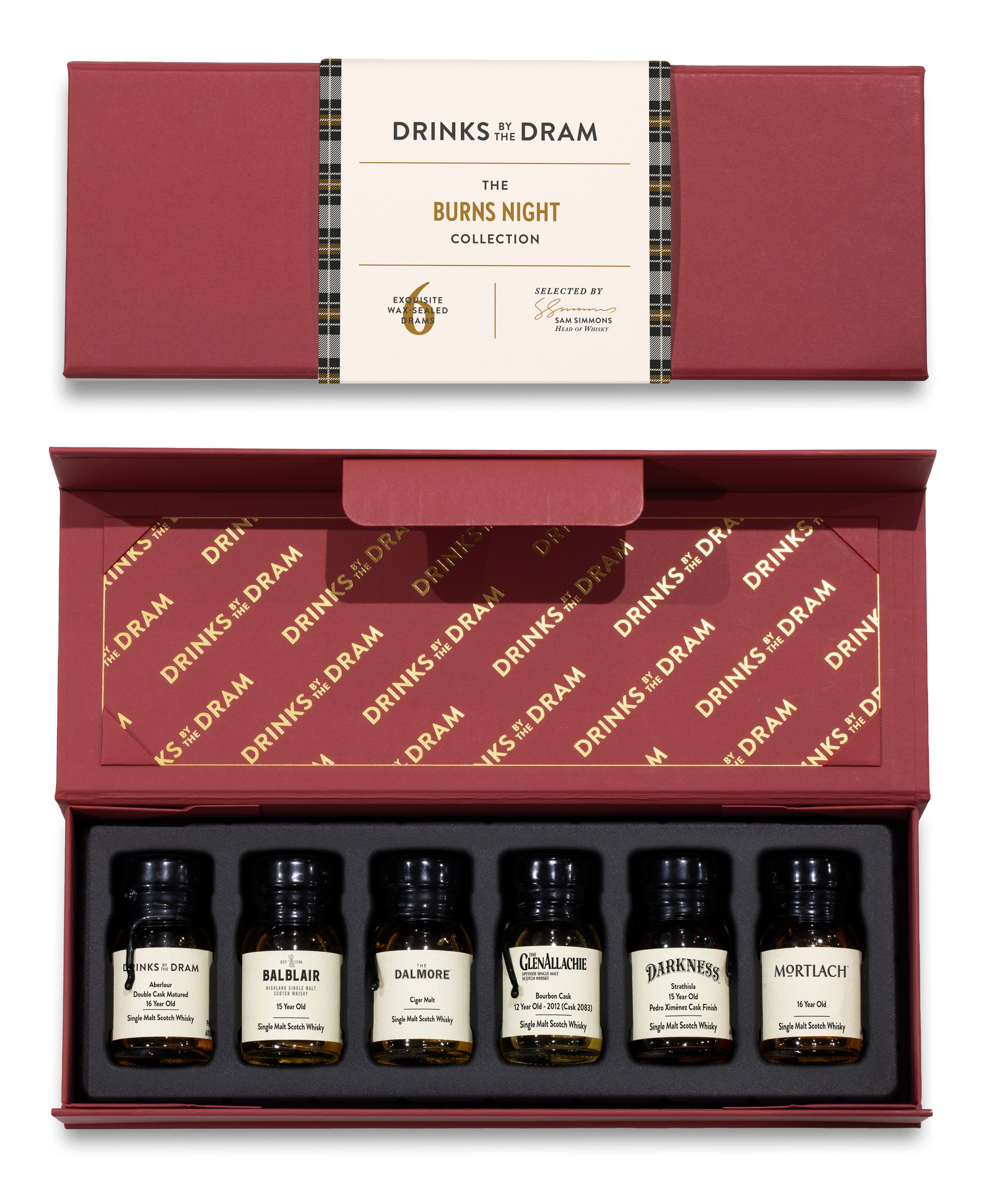 Burns Night Premium Whisky Tasting Set (Red) 18cl