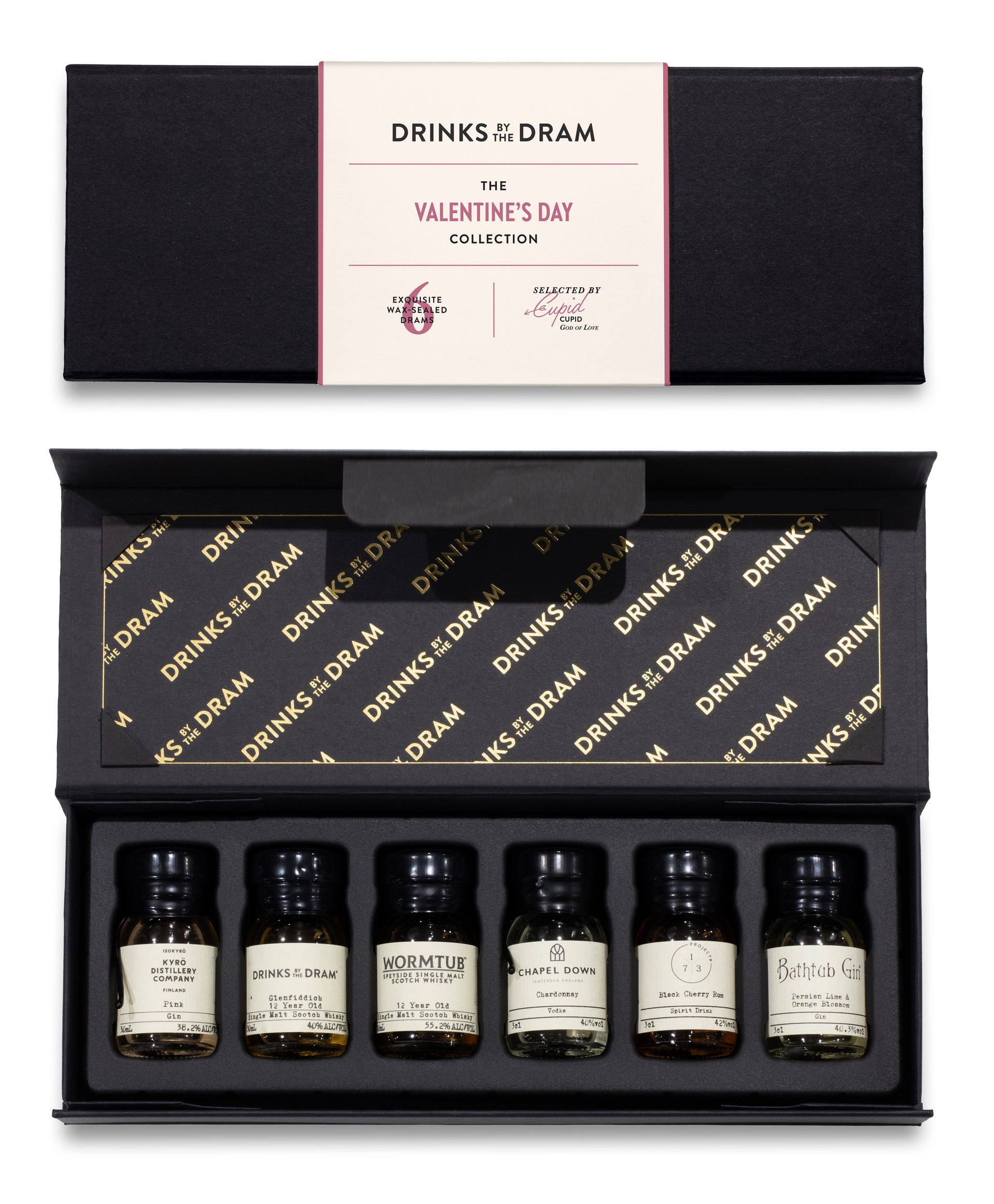 Valentines Mixed Spirits Set (Black) 18cl