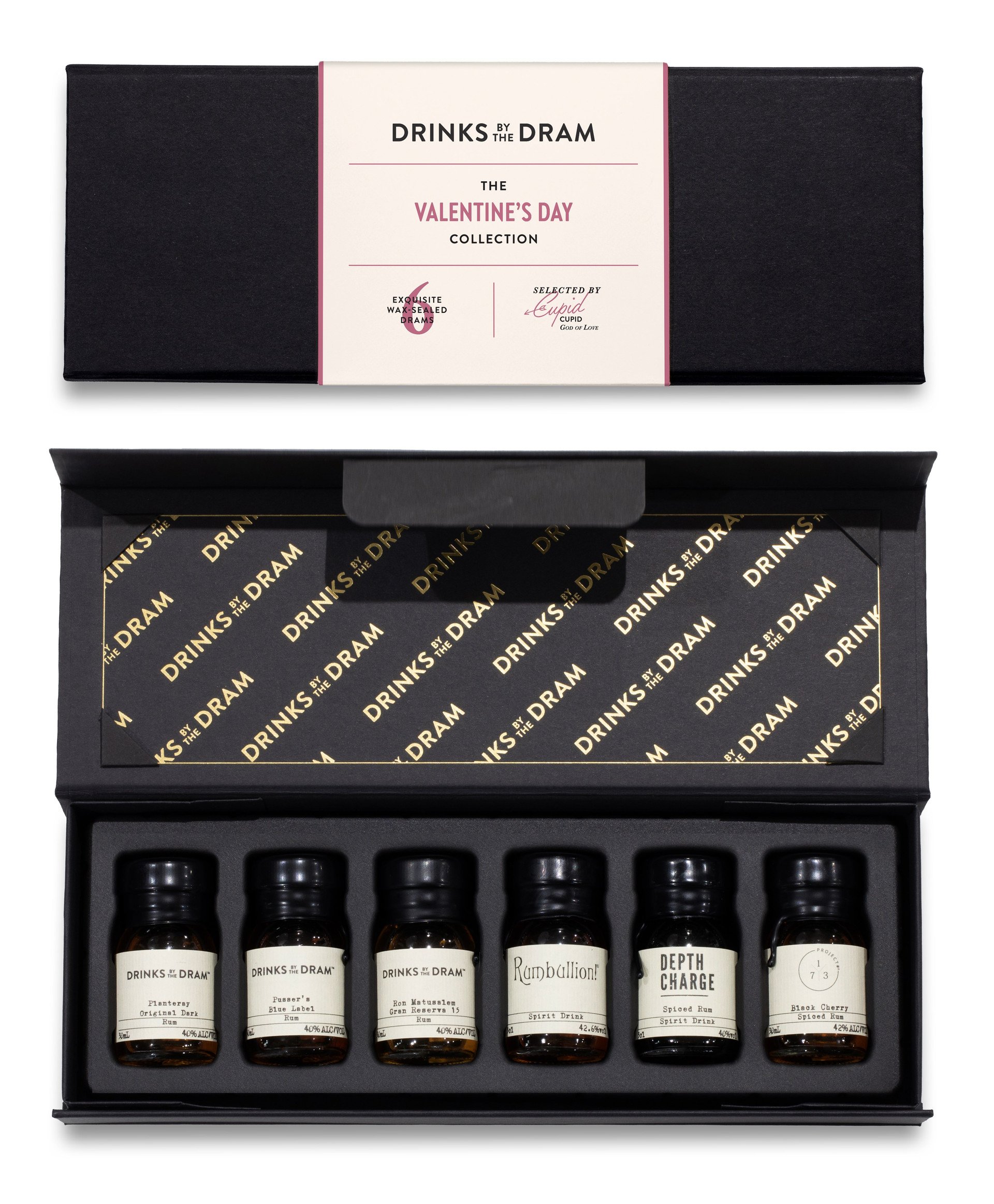 Valentines Rum Tasting Set (Black) 18cl