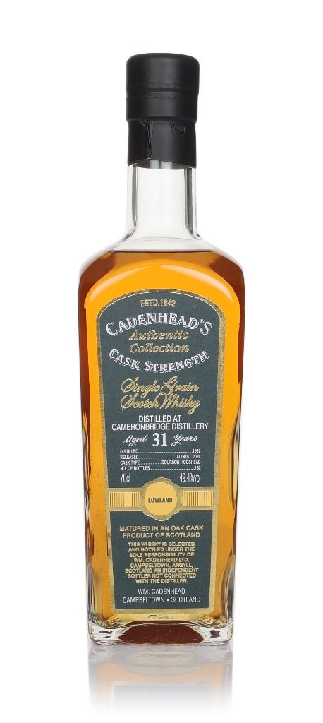 Cameronbridge 31 Year Old 1992 - Cadenhead's Authentic Collection 70cl