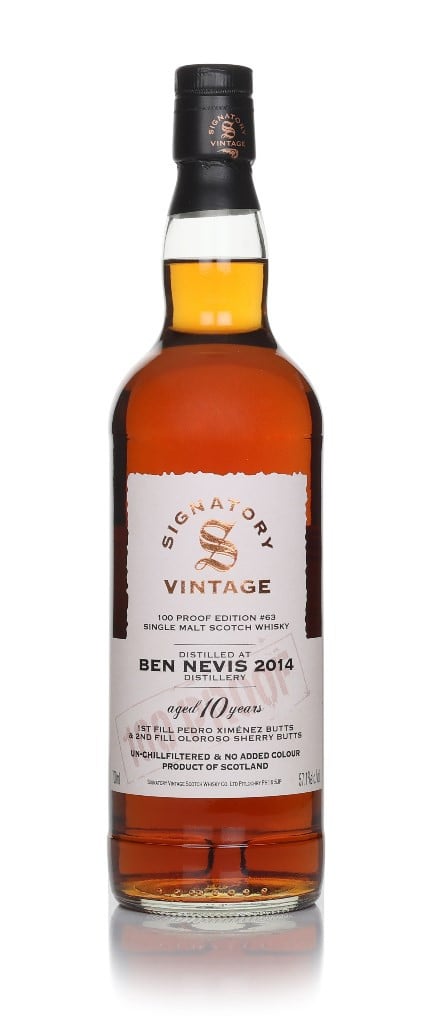 Ben Nevis 10 Year Old 2014 - 100 Proof Edition #63 (Signatory) 70cl