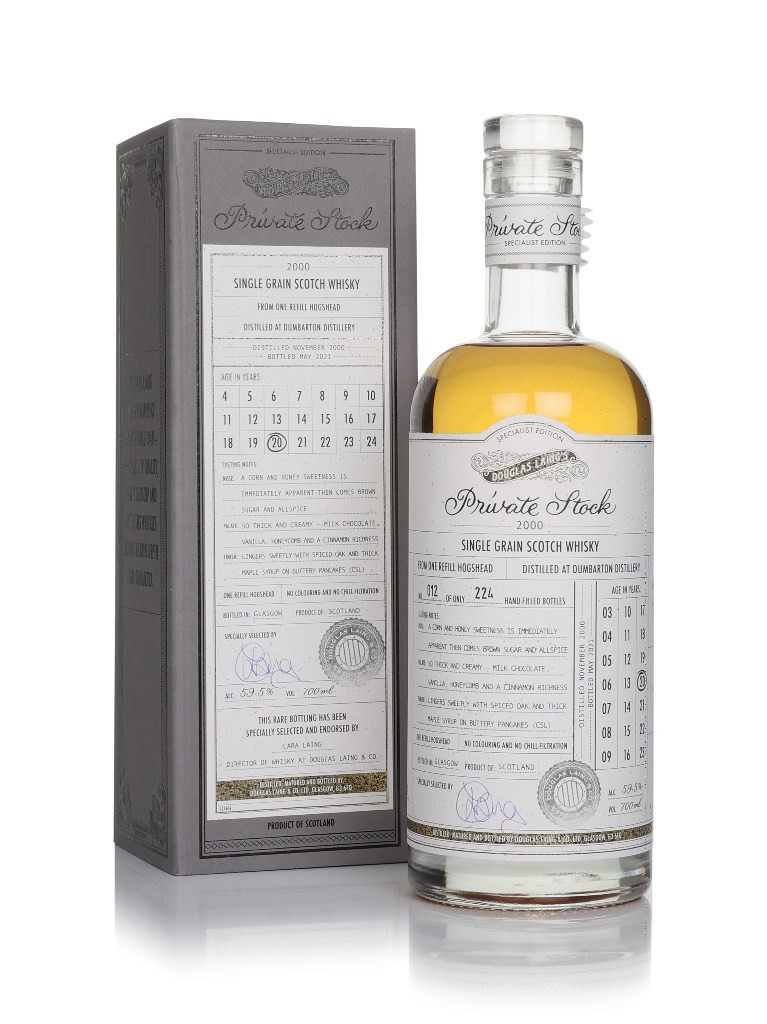 Dumbarton 20 Year Old 2000 - Douglas Laing Private Stock 70cl