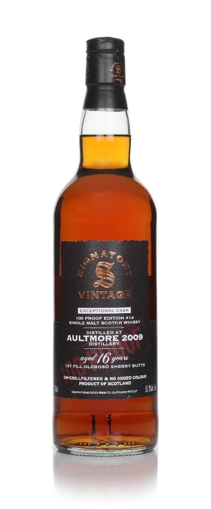 Aultmore 16 Year Old 2009 Exceptional Cask - 100 Proof Edition #14 (Signatory) 70cl