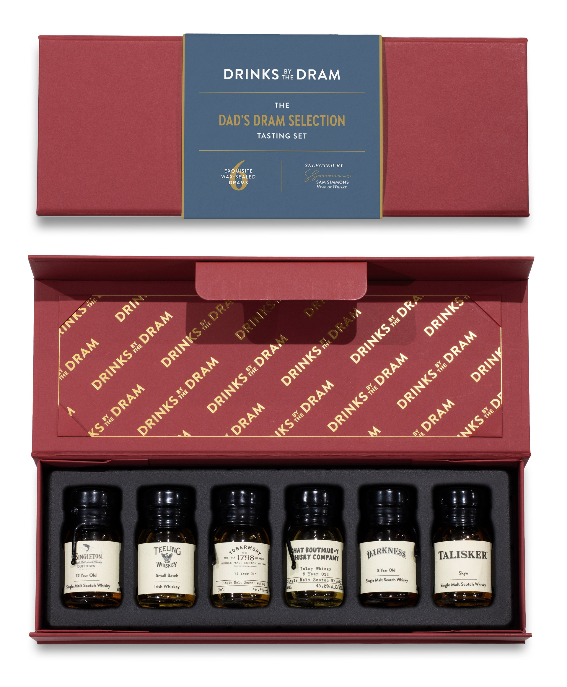 Dad's Dram Selection Whisky Tasting Set Red