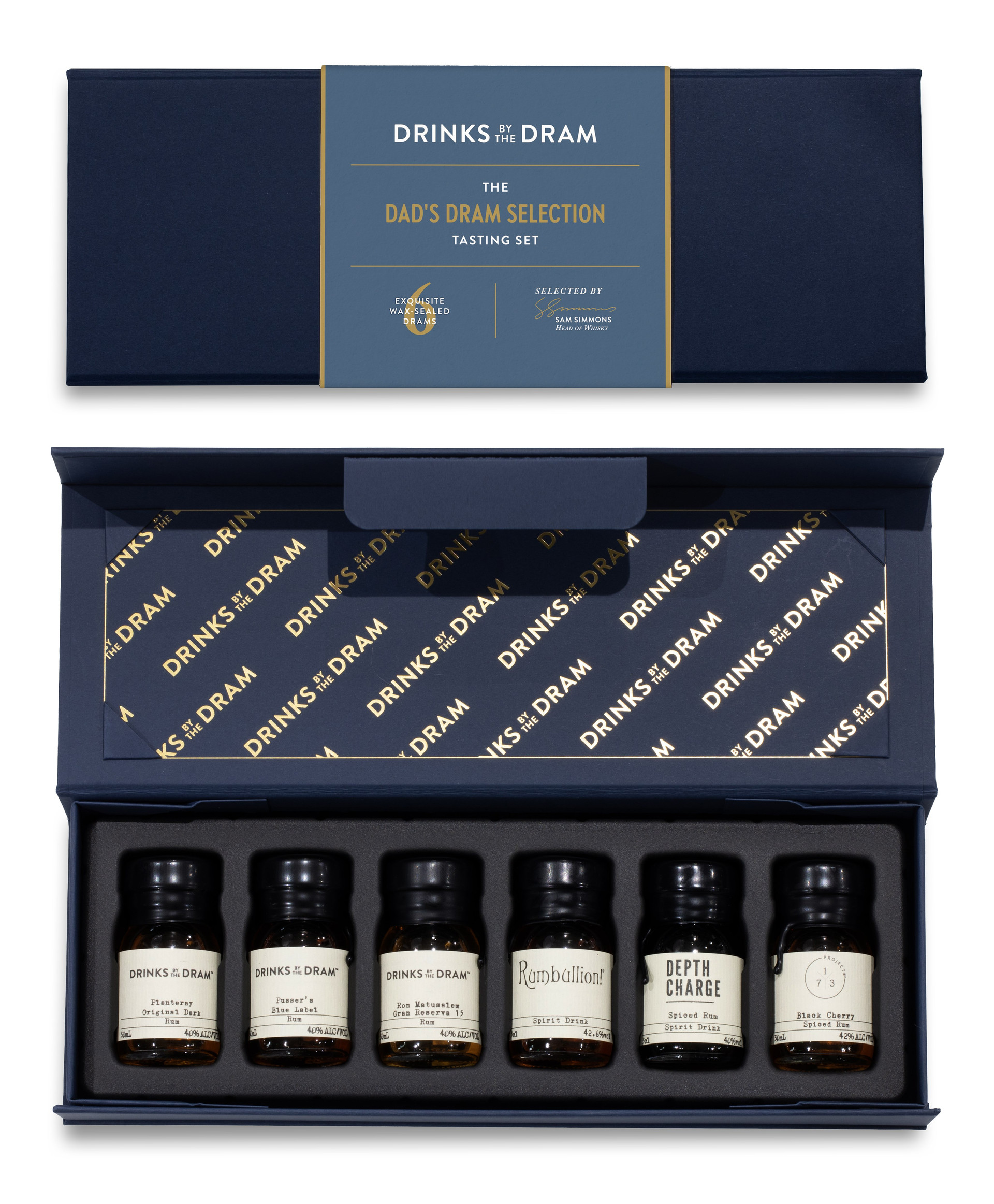 Dad's Dram Selection Rum Tasting Set Blue